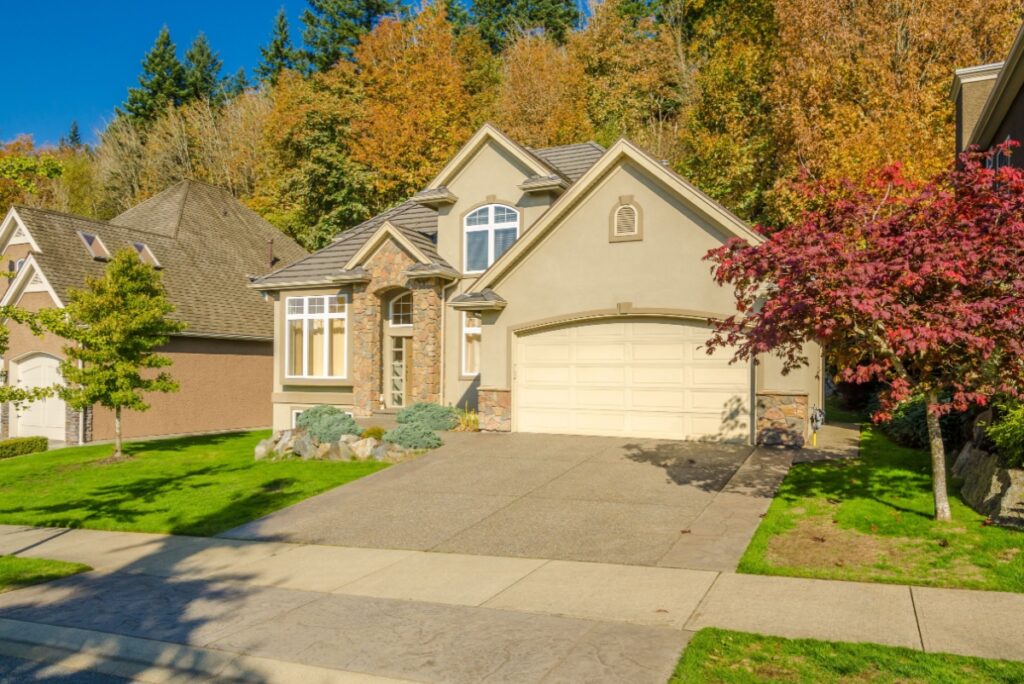 a home with stucco siding