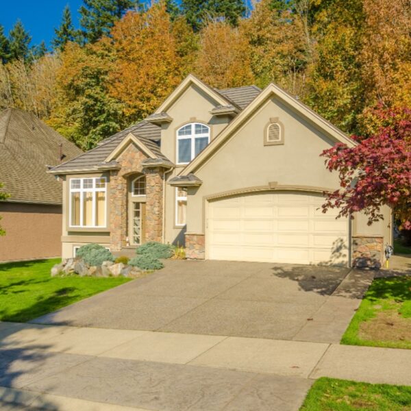 a home with stucco siding